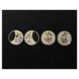 Mexico Alpaca Silver Abalone Shell Inlay Clip On