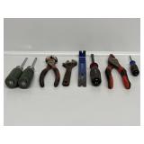 Assorted Screwdrivers, Chisel, Crescent Wrench