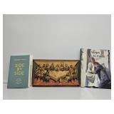 3D Plaque Of The Last Supper & Religious Books