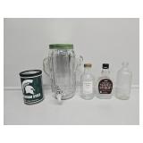 Cactus Glass Beverage Dispenser,Empty Glass Bottle