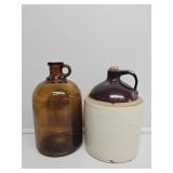 1 Gallon Jugs- Amber & Stoneware