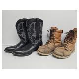Laredo Black Western Boots 11.5D, & Work boots