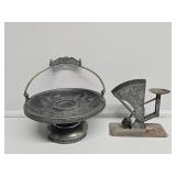Metal Egg Scale, Silver-Plated Serving Basket