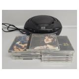 Sylvania Portable CD Boombox & CD's