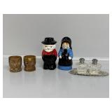 Wooden Egg Cups, Salt & Pepper Shaker Sets (2)