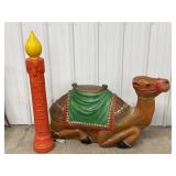 Vintage Blow Mold Camel and Candle