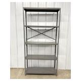 5 Tier Gray Metal Shelf