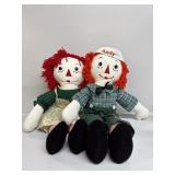 Large Raggedy Ann & Andy Soft Dolls