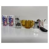 Assorted Shot Glasses & Lighters