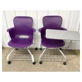 Purple Sensory Chairs (2), 1- w/ a desk