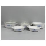 Corning Ware Blue Cornflower Casserole Dishes (5)