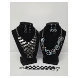 Silver Tone Necklaces(2)