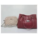 Bella Russo Purse, Nicole Miller Red Crocodile