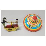 1930s Louis Marx & Co Tin Wind Up Moon Mullins &