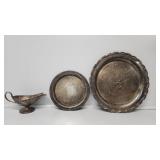 Silver Plated Platters (2), Silver Plated Gravy