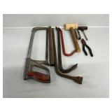 Hacksaw, Ball-Peen Hammer,Pliers, Mallet