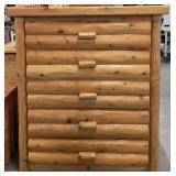 Wooden Log 5 Drawer Dresser