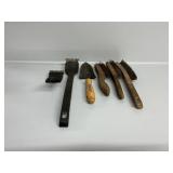 Metal Brushes W/Wooden Handles & Grill Brushes