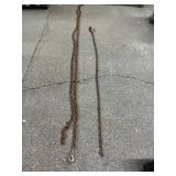 18FT Logging or Tow Chain W/Hook & 1 More