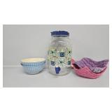Sun Tea Jug, Bowl Coozies, Dover And York C