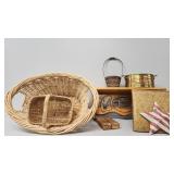 Light House Shelf, Metal Star, Wicker B