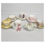 Cup & Saucer Sets (5), Shaving Scuttle,Bowl