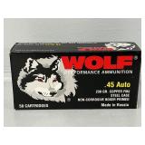 45 Automatic-Wolf Cartridges Full box (50)