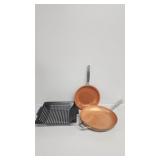 Grilling Basket, Copper Pans(2)