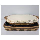 Longaberger Oval Basket with Serving Tray,