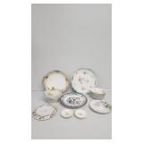 Nippon Lemon Wedge Server,Floral Plates