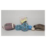 Baseball, Football, Rawlings Softball Glove, Dog