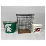 Waste Basket, Michigan State Bucket, Central