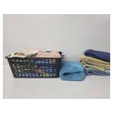 Plastic Basket with Hand Towels