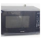 Black Sharp Carousel 1100 Watt Microwave