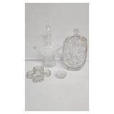 Clear Glass Basket, Glass Biscuit Jar