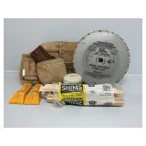 12in. Cutting Blade, Tool Belt, Wood Shims