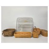 Signed Small Longaberger Baskets(5), Clear