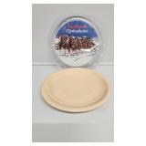 Budweiser Clydesdales Glass Platter