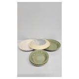 Longaberger Pie Pans, Topper & 2 Bowls