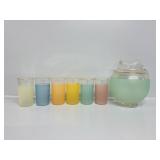 Blendo Frosted Pitcher and Juice Glasses