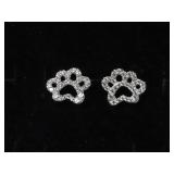 .925 Puppy Paw Earrings