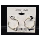 .925 Gold Toned and Silver Toned Hoop Earrings
