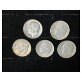 (5) Mercury Dimes