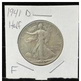 1941 Standing Liberty D Half Dollar