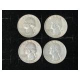 (4) 1964 Silver Quarters