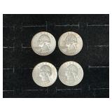 (1) 1962 & (3) 1964 Silver Quarters