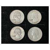 (1) 1948, (2) 1957, (1) 1964 Silver Quarters