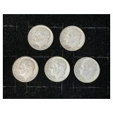 (5) Mercury Dimes