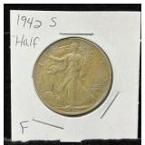 1942 Standing Libert S Half Dollar