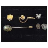 Sterling Pin, 10k GF Pin, Misc Tie Pin, Push Pin